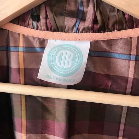 Devon Baer tartan ruffle neck blouse - Picture 7 of 11